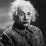 Portrait d’Albert Einstein, associé aux recherches sur les origines de la métaphysique appliquée.